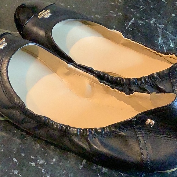 Coach Black Leather Ballet Flats - Picture 4 of 5